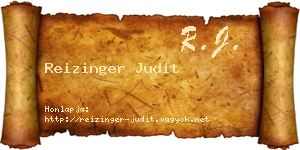 Reizinger Judit névjegykártya
